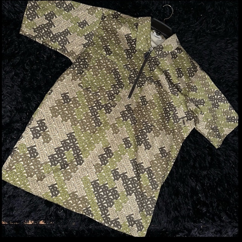 Burberry Oversized Monogram Camouflage-print Cotton Shirt Men Size XS